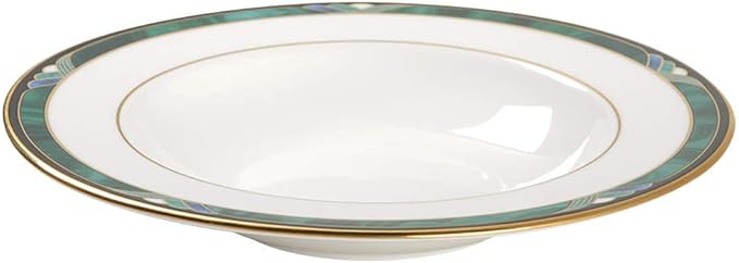 Lenox Royal Kelly Gold Banded Bone China Pasta Bowl/Rim Soup