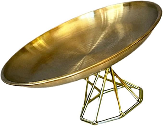 Stainless Steel Platter for Table Centerpieces Elegant Decorative Dessert Plate Practical High-Footed Food Serving Tray Birthday Party Serveware