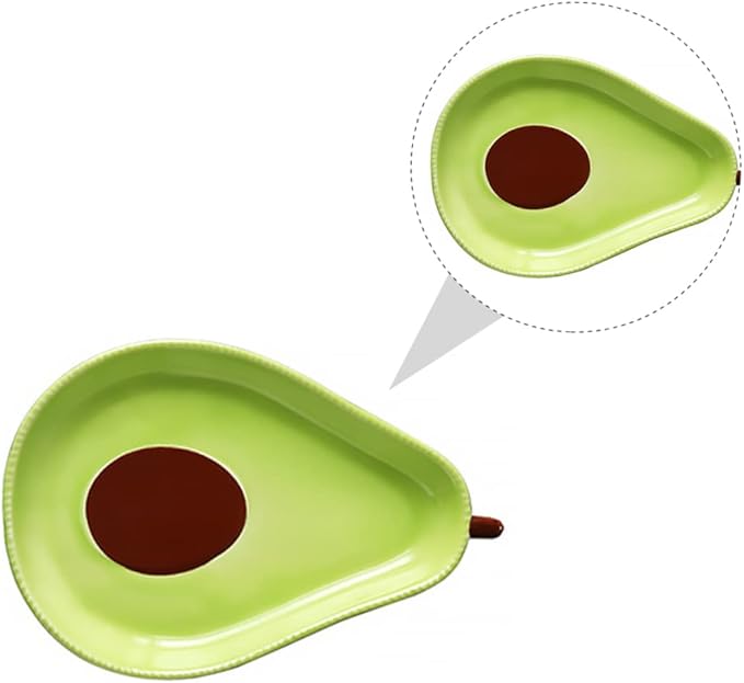 Avocado Shape Ceramic Plate Serving Dish Appetizer Serving Tray Salad Fruit Plate Dinnerware
