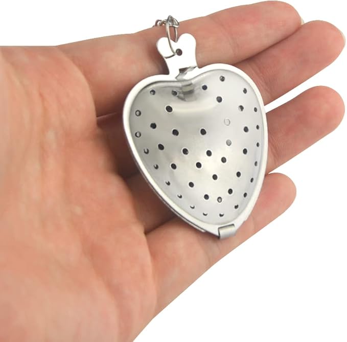 15Pcs Loose Leaf Tea Infuser Stainless Steel Tea Balls Tea Strainer Tea Interval Diffuser for Loose Tea Heart Shape Metal Tea Filters with Extended Chain Hook for Cup Bottle