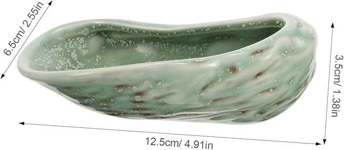 Oyster Shell Shaped Ceramic Serving Platter Elegant Food Dish for Appetizers Desserts Sushi Lightweight Easy to Clean Store for Parties Special Occasions