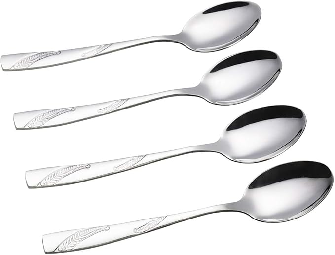 Bringer Dessert Spoons Set of 12, Stainless Steel, 6.6-Inch