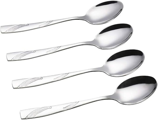 Bringer Dessert Spoons Set of 12, Stainless Steel, 6.6-Inch