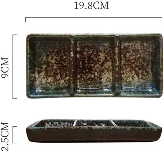 Appetizer Plates Ceramic Sauce Dish Sushi Plate Divide Meals Trays Tableware Kitchen Accessories for Condiment