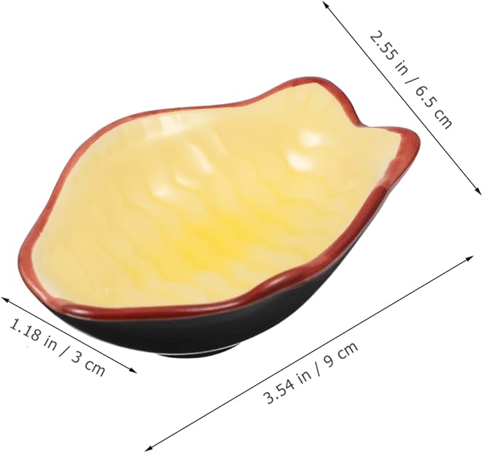 3pcs Sauce Plates Ceramic Sauce Dishes Tableware for Home Restaurant Random Style