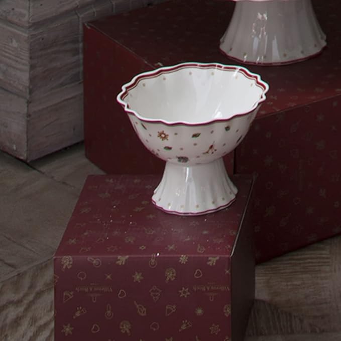 Villeroy & Boch Toy's Delight Footed Individual Bowl, Porcelain, White/Colourful, Small
