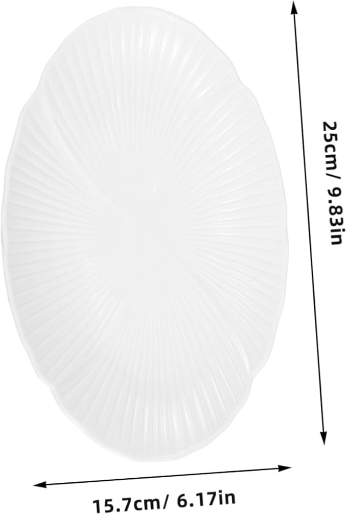 TEHAUX Decorative Ceramic Plate for Serving Unique Design Appetizer Dish Versatile Use for Cheese Fruits Condiments Enhances Home and Kitchen Decor Eye Catching Tableware
