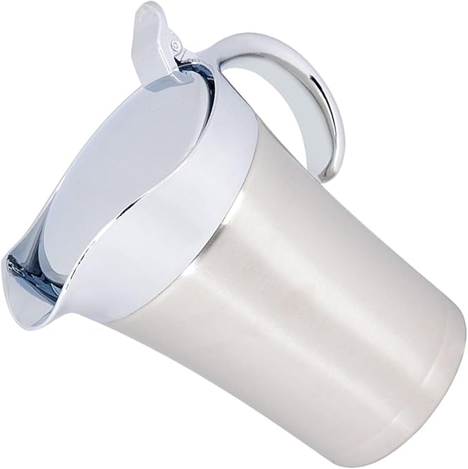 BORDSTRACT 304 Stainless Steel Thermal Gravy Boat, Double Insulated Sauce Pot, Mini Exquisite Compact Sauce Jug with Cap(S,450ml) (Large size 750ml)