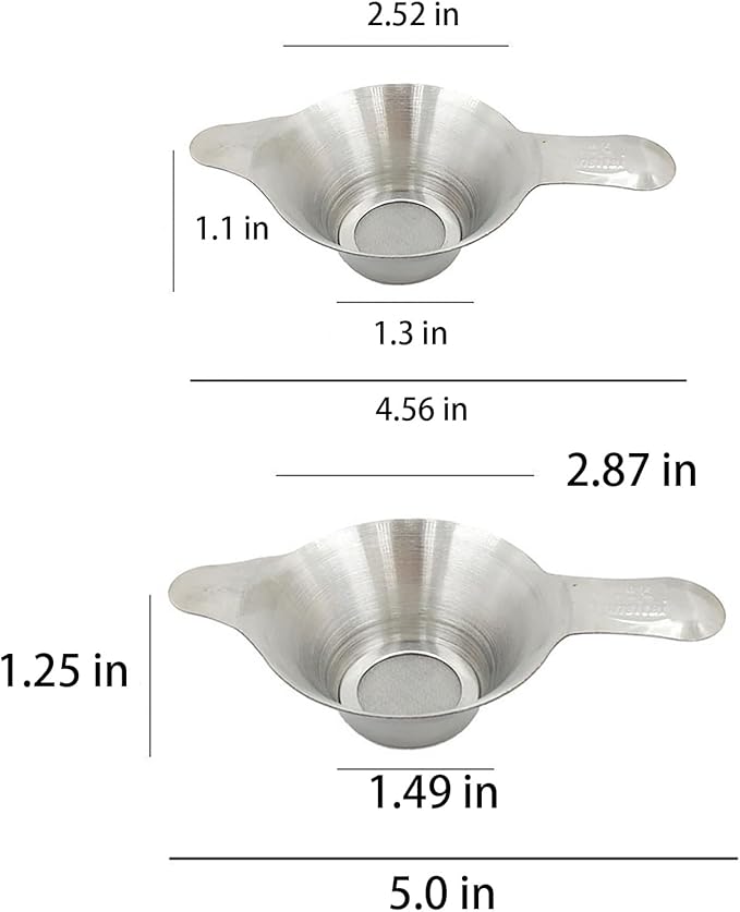 2PCS Stainless Steel Mini Strainer Set Fine Mesh Tea Strainer Coffee Dripper Dual-Layer Mesh with Double Handles For Home Restaurant Tea Brewing