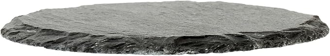 Restaurantware Round Slate Platter 10 Count 3.9 x 3.9 Inch Scratch-Resistant Slate Cheese Board Modern Serving Tray Black Rustic Design for Charcuterie and Appetizers