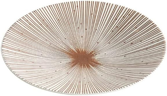 Modern Large Dinner Plates Ceramic Ramen Bowl Sushi Nut Plate Round Porcelain Plate Suitable for Refrigerator Dishwasher Oven Microwave White Stackable Dinner Plates(White,Small)
