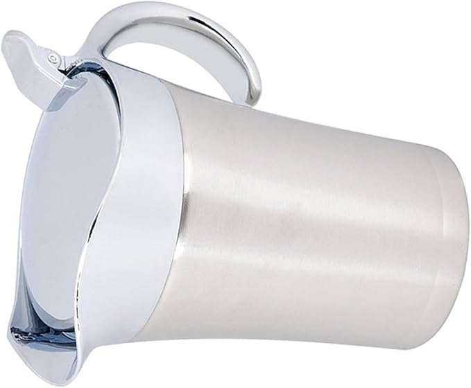 BORDSTRACT 304 Stainless Steel Thermal Gravy Boat, Double Insulated Sauce Pot, Mini Exquisite Compact Sauce Jug with Cap(S,450ml) (Large size 750ml)