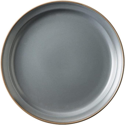 Dinner Plate Simple Ceramic Dinner Plates Creative Grey Nordic Plate Household Dishes and Bowls Porcelain Tableware for Kitchen(9 Inch Plate Grey)