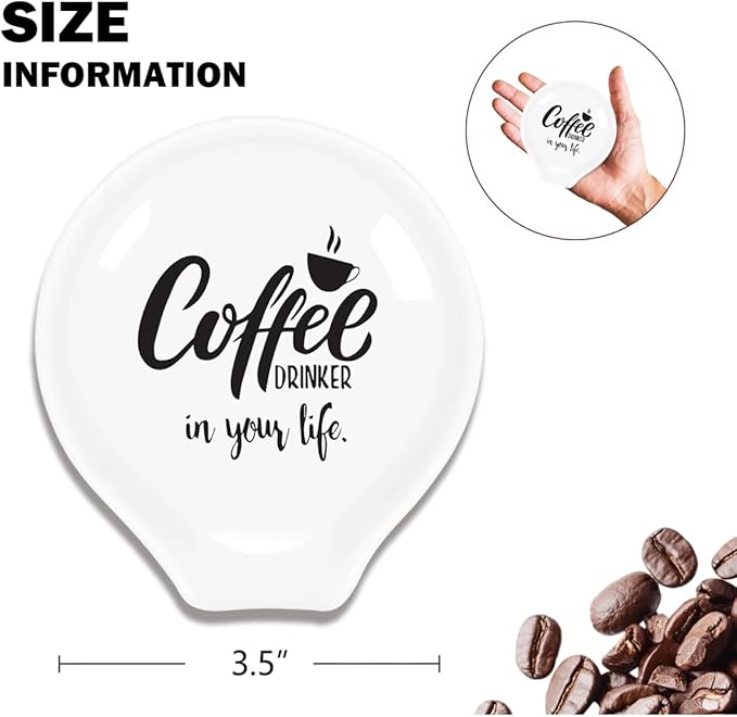 Funny Coffee Spoon Holder-Coffee Spoon Rest-Cafe Bar Station Accessories-Coffee Drinker In My Life Sign