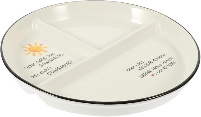 Restaurant Plates Ceramic Portion Control Plates Divider for Dinnerware Ceramic