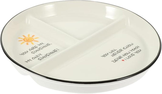 Restaurant Plates Ceramic Portion Control Plates Divider for Dinnerware Ceramic