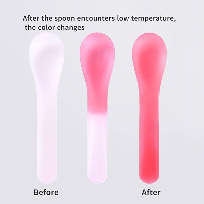 90 Pack Color Changing Ice Cream Spoons, Commercial Bulk 3-Color Assortment for Frozen Yogurt, Gelato & Sorbet, Individually Wrapped Temperature Sensitive Cutlery, BPA Free - Event Pack