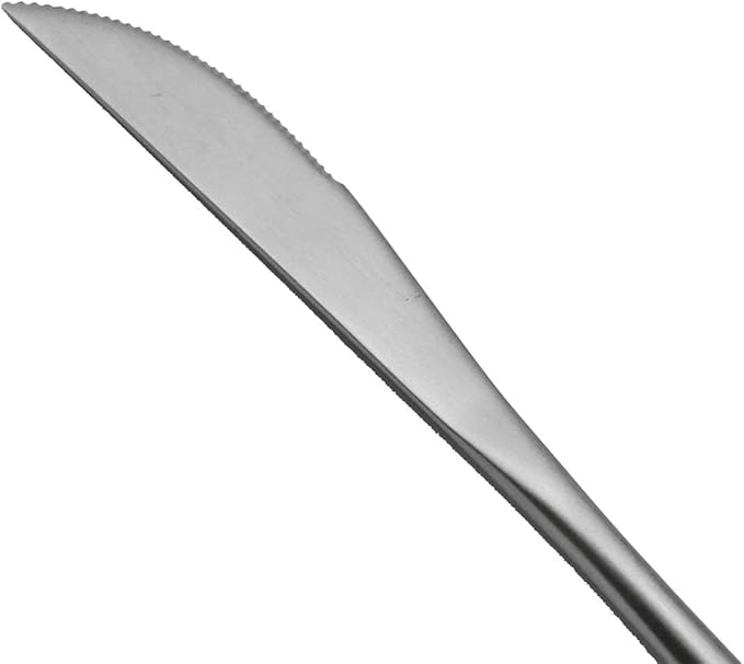 30 Pieces Titanium Silver Plated 304 Stainless Steel Flatware Sets, Satin Finish Silverware Set Include Dinner Knife Fork Spoon, Cutlery Set,Matte Polished Utensils Service for 6