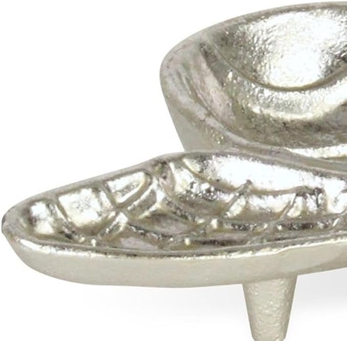 8" Silver Cast Iron Bumble Bee Trinket Tray