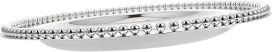 IMIKEYA Metal Fruit Plate Thickened Dessert Serving Tray for Snacks Smooth Edges Non-Slip Base for Home Decor and Parties