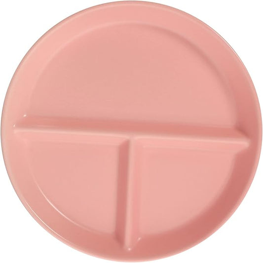 OUNONA Diet Plate Ceramic Food Plate Divided Dish for Boys and Girls Home and School Lunch Trays