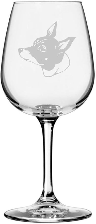 Etched Laser Art Personalized Dog Themed Etched Wine Glass - Custom Dog Breed Wine Glasses, Ideal for Pet Lovers, Birthday Gift for Men & Women, Personalized Gift -Teddy Roosevelt Terrier, 12.75 oz