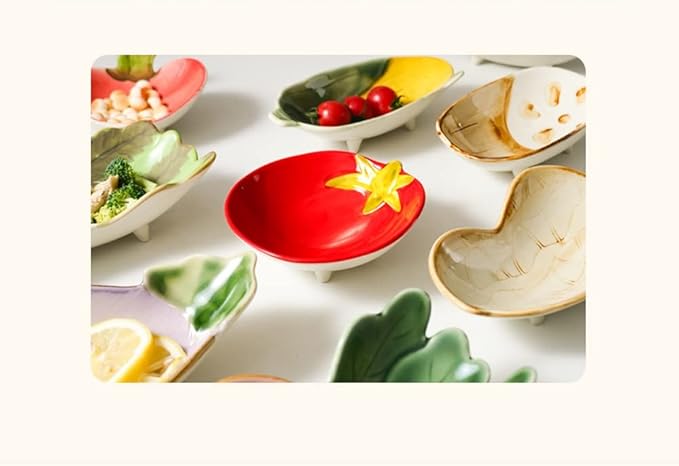 Dipping Sauce Bowls Appetizer Bowls Creative Tomato Ceramic Tableware Dried Fruit Plate Snack Plate Fruit Plate Home Vegetable Plate Snack Plate Candy Plate Ceramic Dip Bowls Dipping Sauce Bowls
