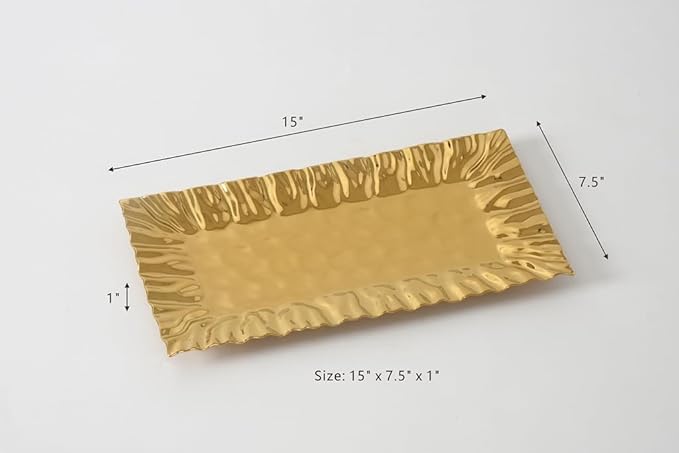 Pampa Bay Mascali D'oro Rectangular Tray, 15" x 7.5" x 1"