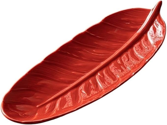 Sauce Dish Creative Feather Snack Plate Ceramic Snacks Dessert Plate Household Nuts Fruit Plate Restaurant Snack Plate Snack Plate(5)