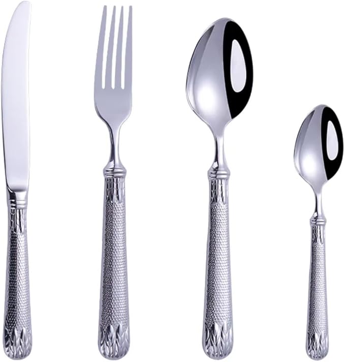 20-Piece Silverware Set, Premium 18/10 Stainless Steel Flatware Set for 4, Mirror Polished Cutlery, Dishwasher Safe Modern Tableware