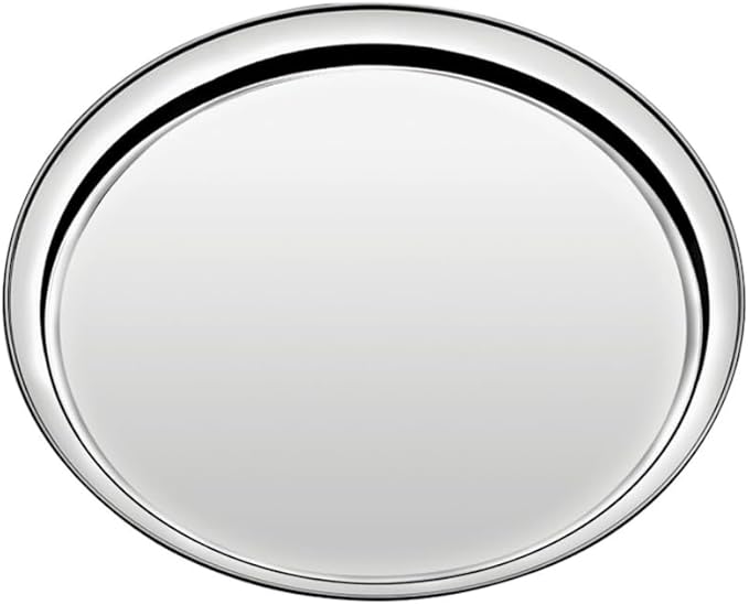 Tramontina 61413-400 Serving Tray Round Stainless Steel Diameter 40 cm Dishwasher Safe Rustproof