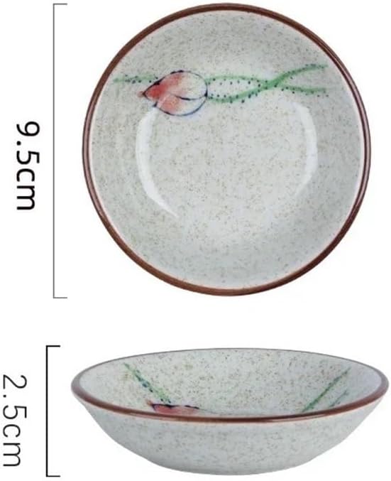 Appetizer Plates Soy Sauce Dipping Bowls, Round Small Plate Ceramic Dipping Bowl, Sauce Dish Tiny Bowls Side Dish for Condiment