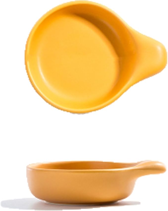FAREWELL Dipping Bowls Dip Bowl Set Ceramic Condiment Dishes Sushi Bowl Condiment Plate Appetizer Plate Soy Sauce with Handle 5pc Soy Sauce Plate Appetizer Bowls (Color : C)