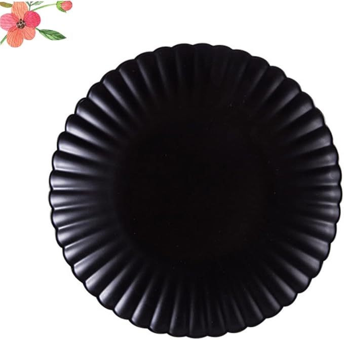 IMIKEYA Chrysanthemum Dinner Plate Ceramic Dessert Snack Plate Vintage Kitchen Accessory