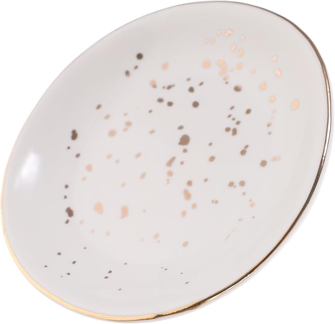 Ceramic Dinner Plates Nordic Style Irregular White Speckled Pasta and Steak Serving Plates for Home Dining and Appetizer Serving