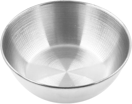 Stainless Steel Sauce Dishes, Mini Individual Saucers Bowl,Round Seasoning Dishes,Premium Sushi Dipping Bowl,Condiment Appetizer Plates,12PCS Metal Ramekins Serving Dishes 8.2cm/3.23'',Silver