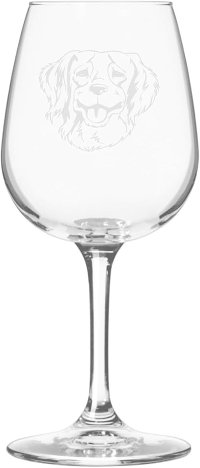 Etched Laser Art French Brittany Personalized Dog Themed Etched 12.75oz Wine Glass Custom Dog Breed Wine Glasses, Ideal for Pet Lovers, Unique Birthday Gift for Men & Women, Personalized Gift
