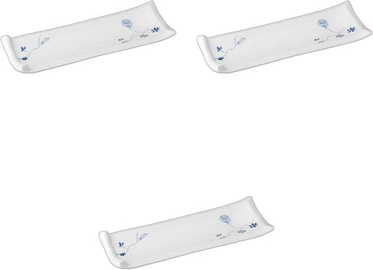 Setomonohonpo Set of 3 Stained Flower Hanging Plates [10.0 x 3.5 x 1.2 inches (25.5 x 9 x 3 cm) | Appetizer Plates Porcelain