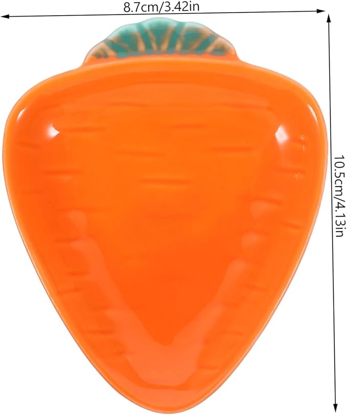 Carrot Seasoning Dish Ceramic Carrot Shaped Platter Serving Bowl Appetizer Plate Decorative Decor Plate