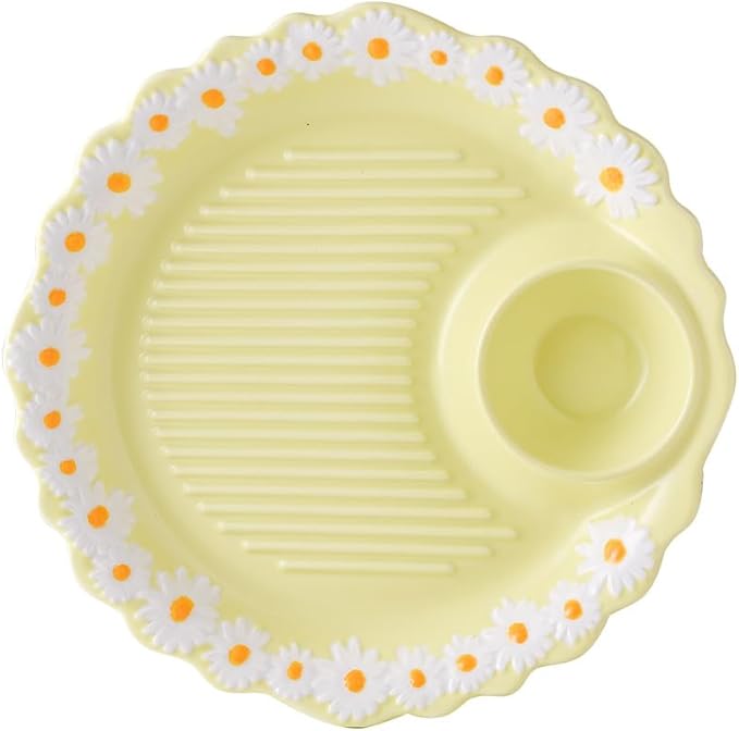 Multi Purpose Appetizer Ceramic Tray Vinegar Bowl Elegant Sushi Cookie Serving Dishes Dipping Sauce Plate for Dumplings French Fries Snacks Homes Restaurants Design Sense Souvenirs