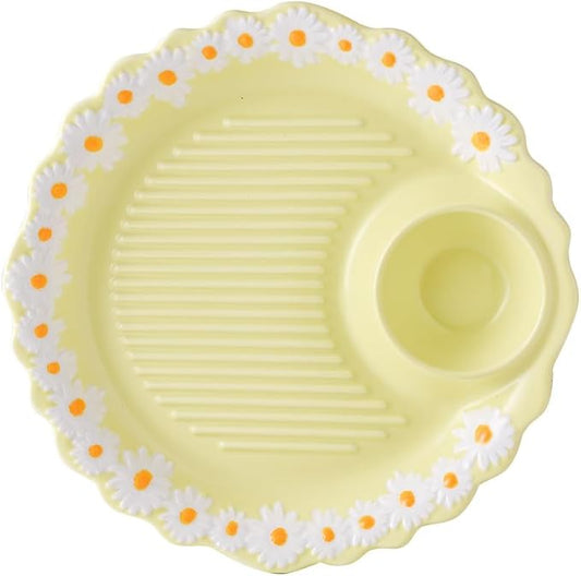 Multi Purpose Appetizer Ceramic Tray Vinegar Bowl Elegant Sushi Cookie Serving Dishes Dipping Sauce Plate for Dumplings French Fries Snacks Homes Restaurants Design Sense Souvenirs
