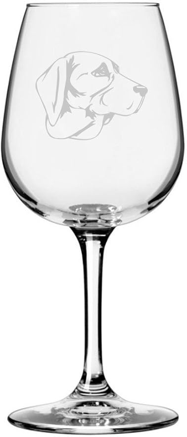 Etched Laser Art Personalized Dog Themed Etched Wine Glass - Custom Dog Breed Wine Glasses, Ideal for Pet Lovers, Unique Birthday Gift for Men & Women, Personalized Gift - Tyrolean Hound, 12.75 oz