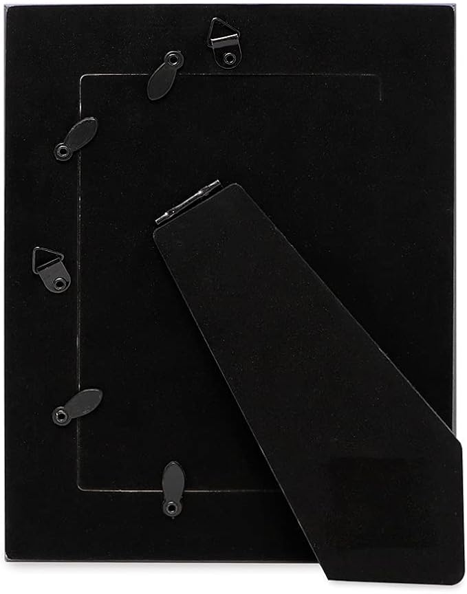 Isaac Jacobs 4x6 Navy w/Gold (Vertical & Horizontal) Double Border Picture Frame w/Black Fabric Easel, Wall-Mountable, Made for Tabletop & Gallery, Home or Office (4x6, Navy W/Gold)