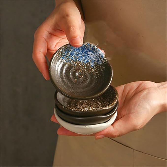 Appetizer Plates Dipping Bowls Small Bowls for Dips, Snacks Ceramic Soy Sauce Dish Kitchen Supplies for Condiment