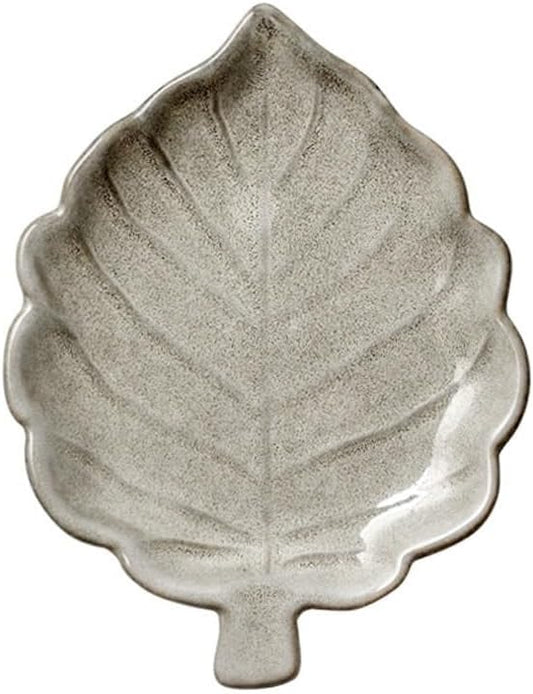 FAREWELL Dipping Bowls Snack Plate Appetizer Ceramic Plate Unique Condiment Plate Snack Plate Leaf-Shaped Small Plate Fruit Dessert Plate 5pc Appetizer Bowls (Color : B)