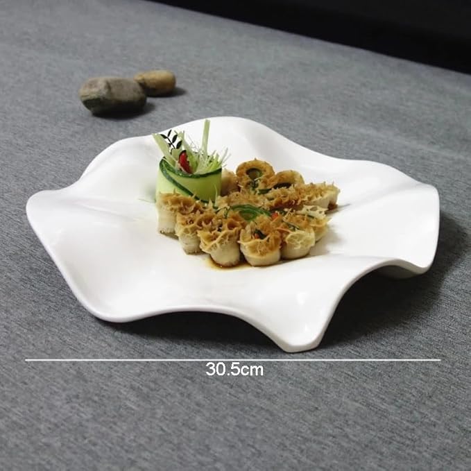 Appetizer Plates Ceramic Cooking Plate Pasta Steak Plate Kitchen Tableware Snack Dessert Plate Sushi Plate Cheap Plates(A)