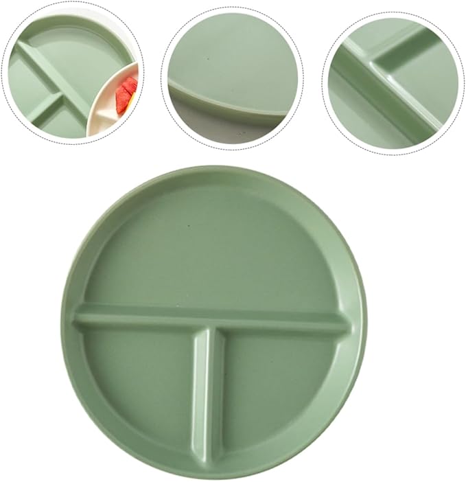 Luxshiny Healthy Eating Plate Ceramic Sectioned Plates for Adults for Portion Control for Family Dinner