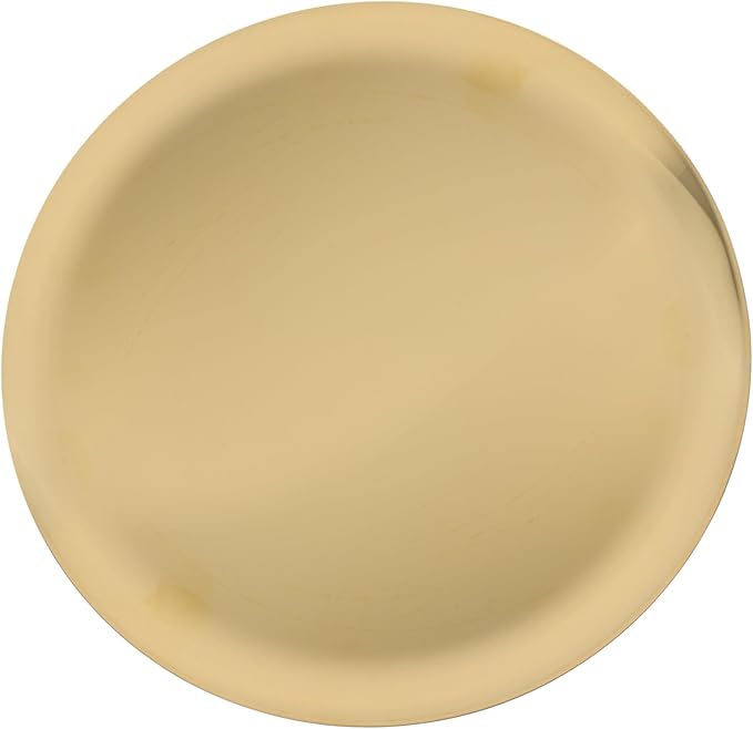 Cabilock Stainless Steel Round Tray Versatile Serving Plate for Snacks Dinner Fruit Meat Easy Clean Elegant