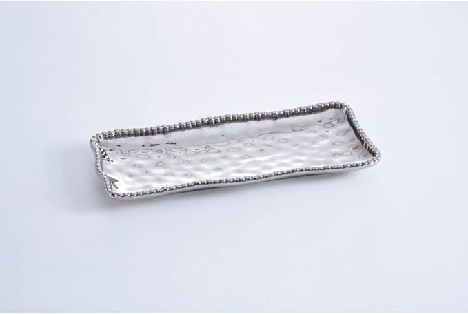 Pampa Bay Porcelain Medium Rectangular Tray (Silver)