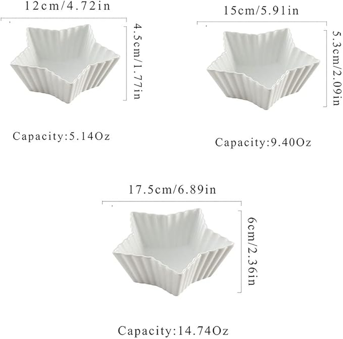 Dipping Bowls Soy Sauce Dish 5.91inch Ceramic Dessert Plates Sushi Snack Salad Dipping Bowls Seasoning Dishes Appetizer Plates Serving Dish Saucers Bowl Sauce D